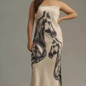 Anthropologie Chloe Maxi Slip Dress PL Horses